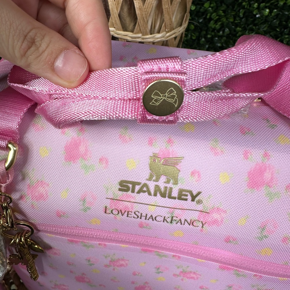 Nwt‎ Stanley X Love Shack Fancy Ibiza Sunset Juliene Mini Cooler Pink No STRAP! - Picture 11 of 16